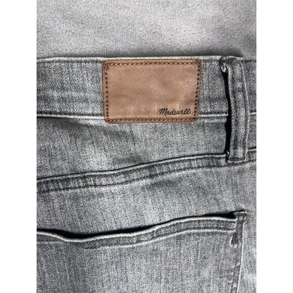 Madewell Skinny Jeans Women 32 Gray Denim High-Rise Medium Wash 5-Pockets Preppy - Picture 3 of 9